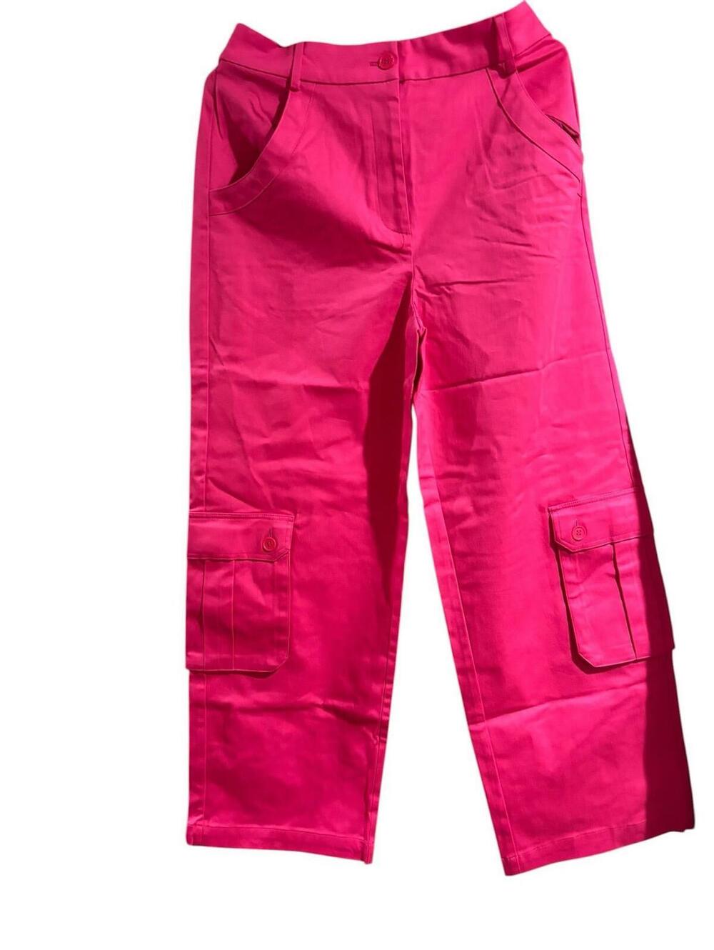 NWT The Drop Hot Pink Cargo Pants | Wide Leg | Size M | Barbiecore Statement